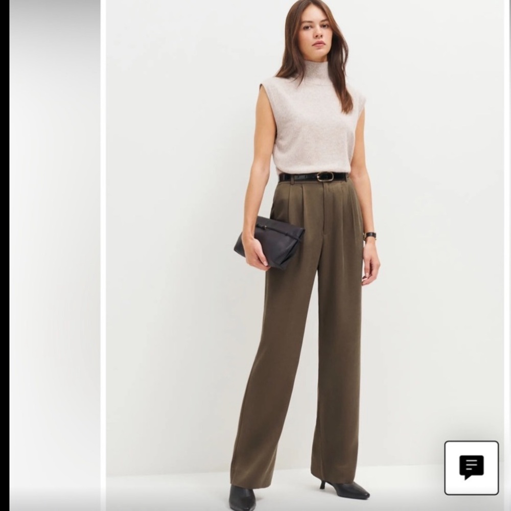 Reformation WOODLAND MASON HW WIDE LEG PANT Size 8